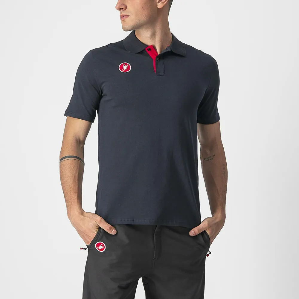 uPRISE Bikes Castelli Race Day Short Sleeve Men's Polo Shirt - Black | Price match, 365 day return s, 18-Month Warranty, Finance Available & Free UK Delivery