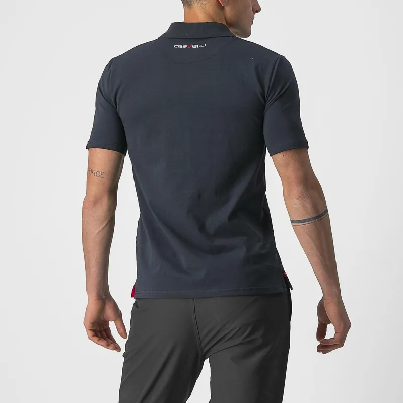 Castelli Race Day Short Sleeve Men's Polo Shirt - Black-1