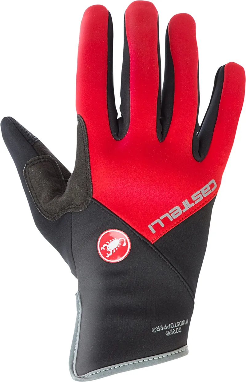 Castelli Scalda Pro Womens Long Finger Gloves - Red/Black