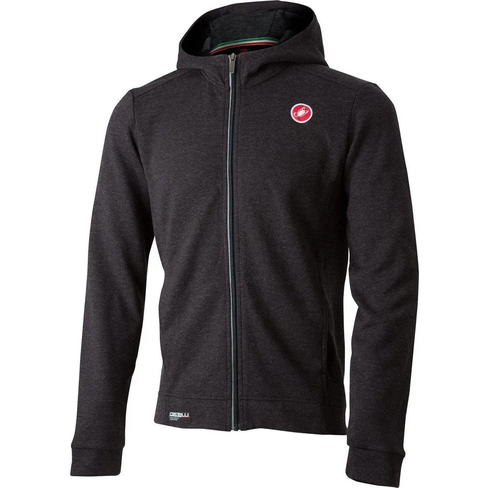 uPRISE Bikes Castelli Milano Full Zip Fleece - Melange Light Black | Price match, 365 day return s, 18-Month Warranty, Finance Available & Free UK Delivery