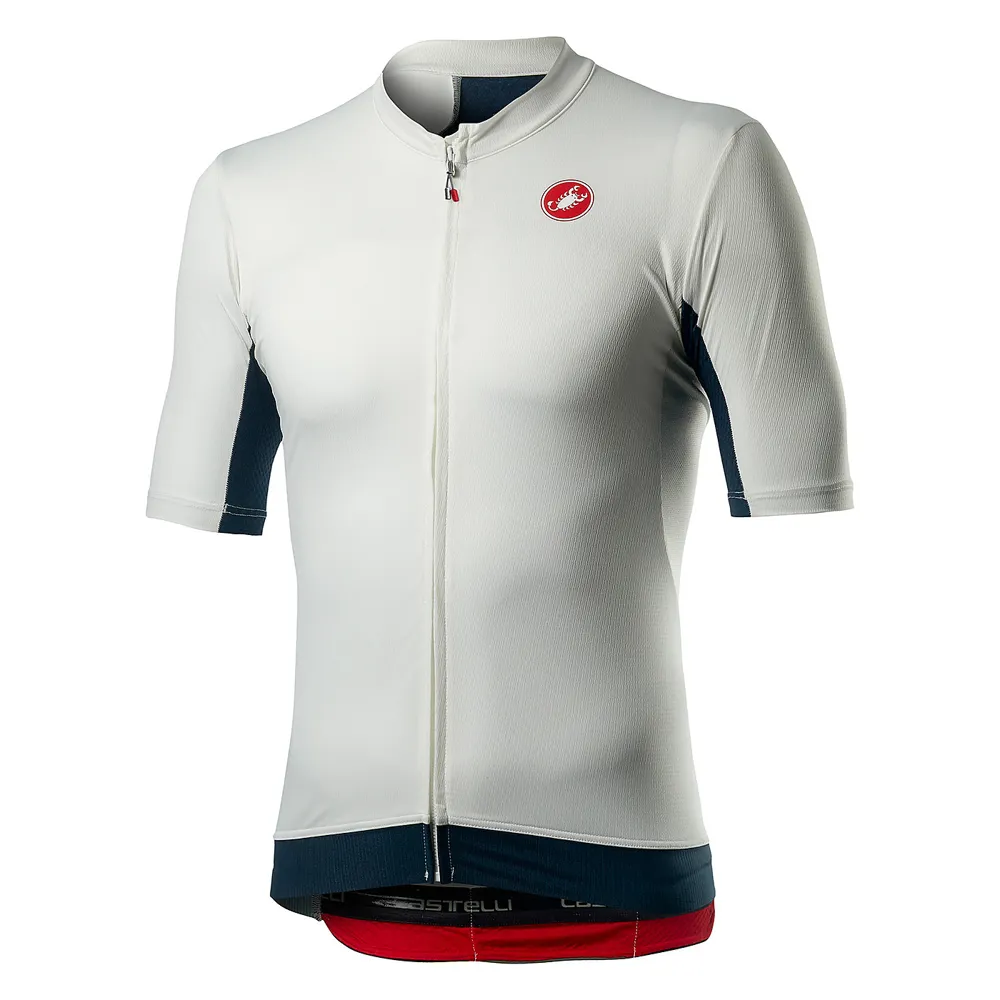uPRISE Bikes Castelli Vantaggio Short Sleeve Jersey - Ivory/Dark Infinity Blue - XS | Price match, 365 day return s, 18-Month Warranty, Finance Available & Free UK Delivery