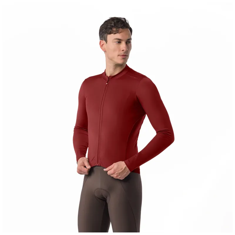 Castelli Espresso Thermal 2 Men's Long Sleeve Jersey - Garnet