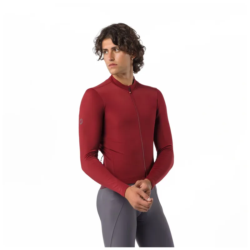 Castelli Espresso Thermal 2 Men's Long Sleeve Jersey - Garnet-1