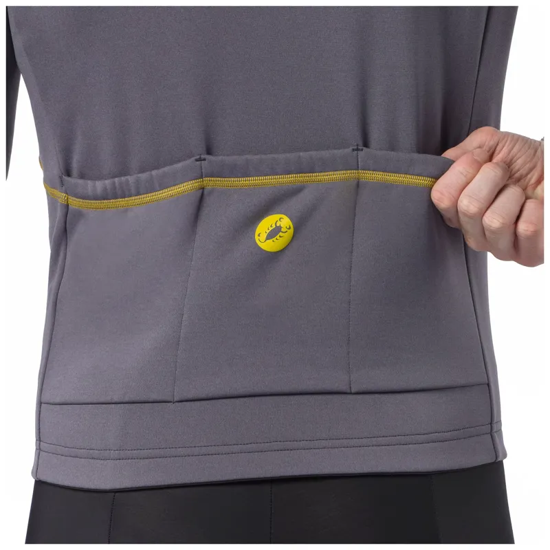Castelli Unlimited Trail 2 Men's Long Sleeve Jersey - Smoky Gray/Mango Mojito-5