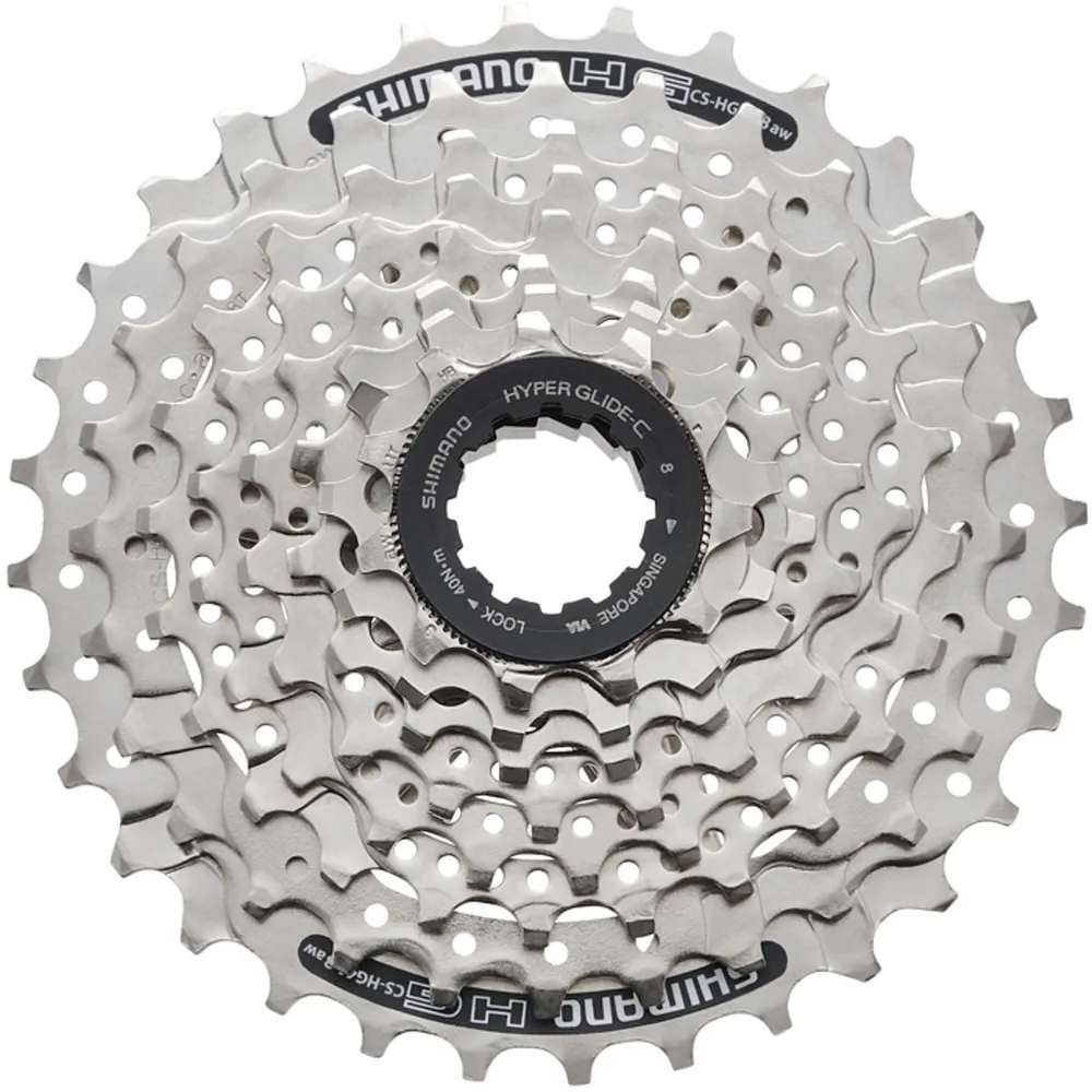 uPRISE Bikes Shimano CS-HG41 8 Speed MTB Cassette - Silver | Price match, 365 day return s, 18-Month Warranty, Finance Available & Free UK Delivery