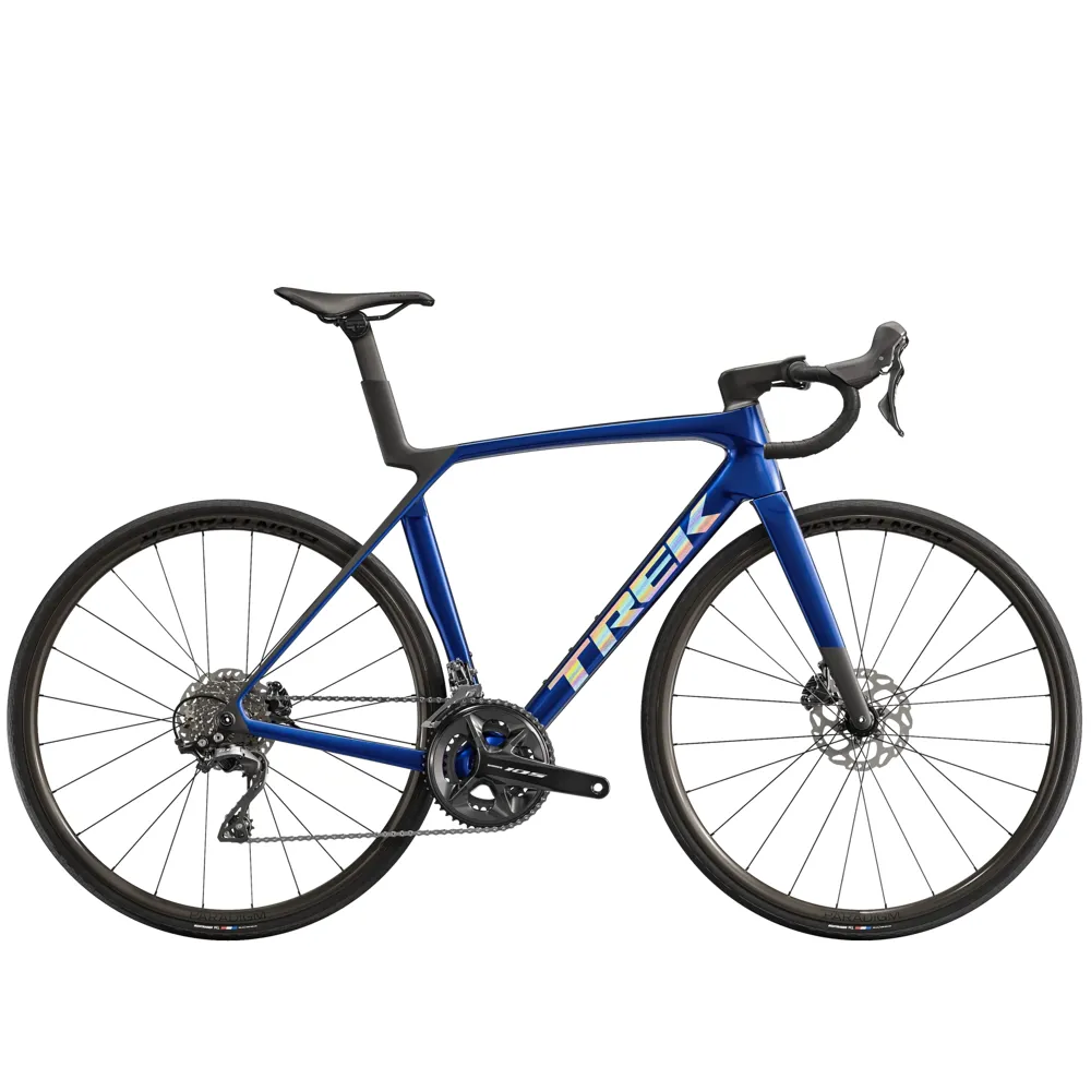 uPRISE Bikes Trek Madone SL 5 Gen 8 2025 Carbon Aero Road Bike - Hex Blue | Price match, 365 day return s, 18-Month Warranty, Finance Available & Free UK Delivery