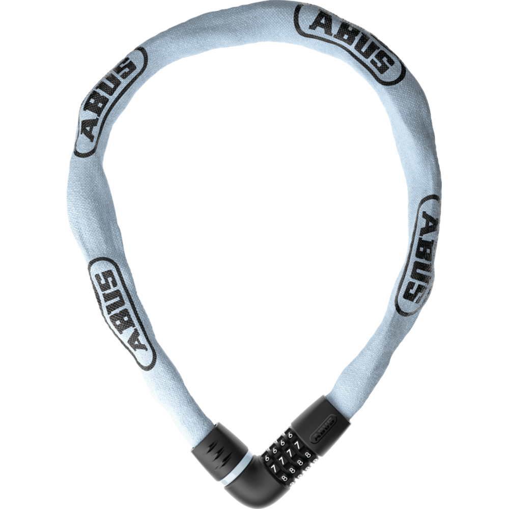 uPRISE Bikes Abus 6807C/110 Combination Chain Lock - Light Blue | Price match, 365 day returns, 18-Month Warranty, Finance Available & Free UK Delivery