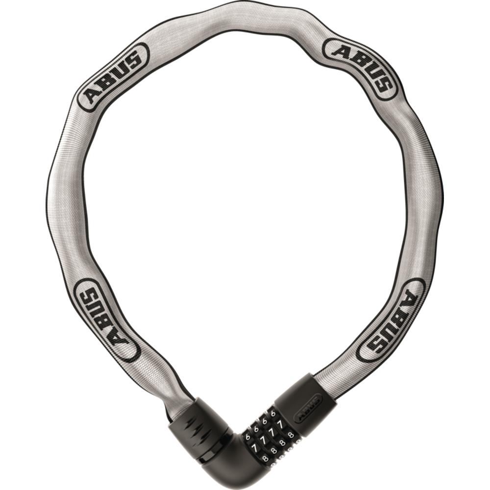 uPRISE Bikes Abus 6807C/110 Combination Chain Lock - Refelctive | Price match, 365 day returns, 18-Month Warranty, Finance Available & Free UK Delivery
