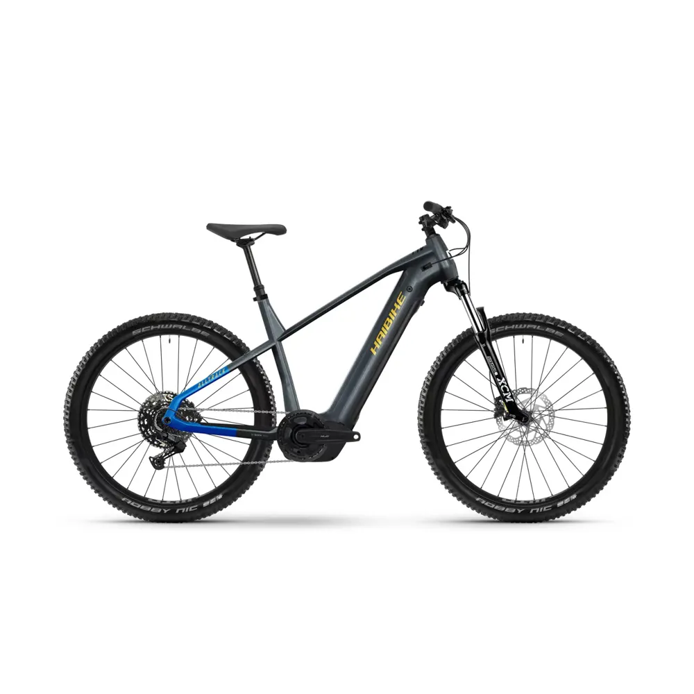 uPRISE Bikes Haibike Alltrack 6.5 27.5/29er 2025 Electric Hardtail MTB - Grey/Blue | Price match, 365 day return s, 18-Month Warranty, Finance Available & Free UK Delivery