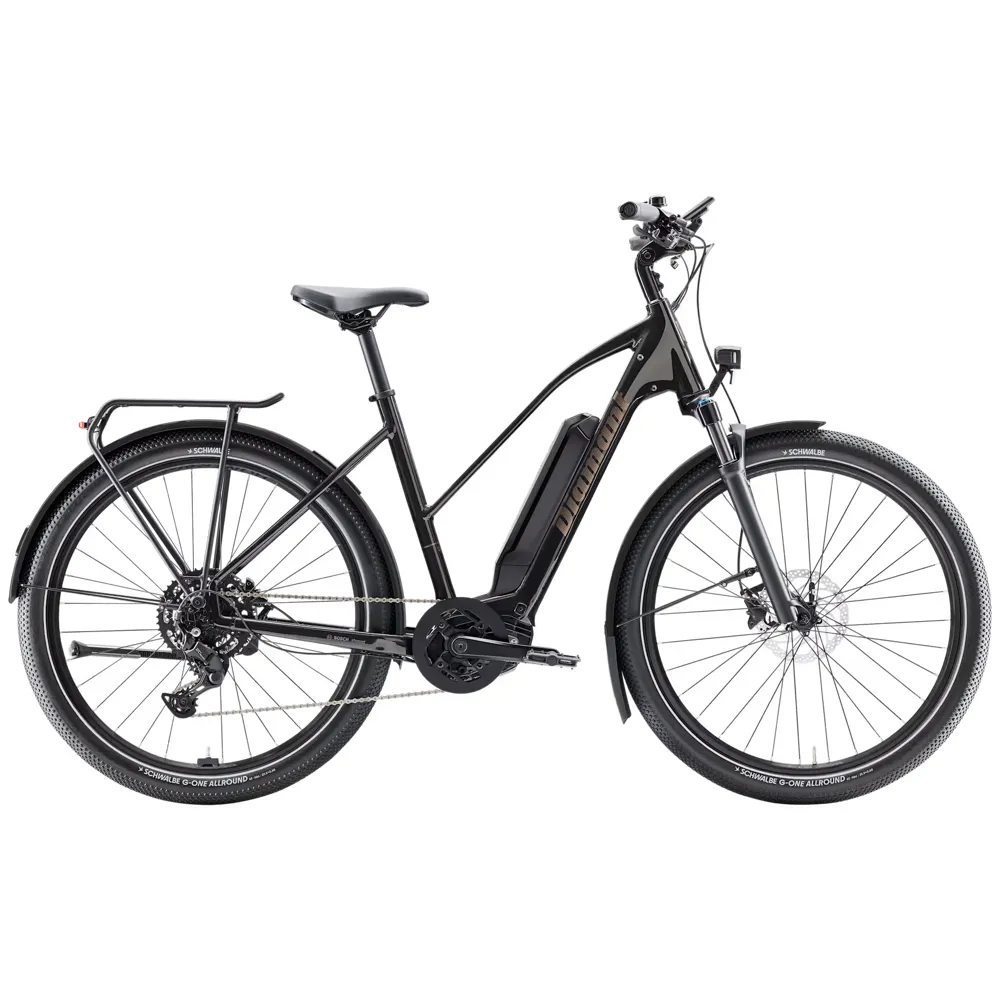 uPRISE Bikes Diamant Zing Trip Core Mid-Step 400wh 2025 Electric Hybrid Bike - Black | Price match, 365 day return s, 18-Month Warranty, Finance Available & Free UK Delivery