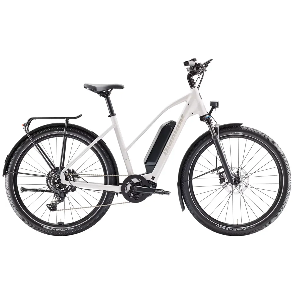 uPRISE Bikes Diamant Zing Trip Core Mid-Step 545wh 2025 Electric Hybrid Bike - White | Price match, 365 day return s, 18-Month Warranty, Finance Available & Free UK Delivery
