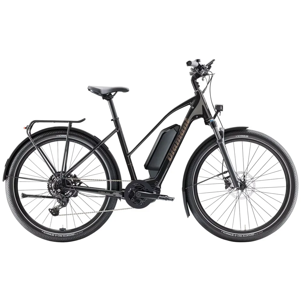 uPRISE Bikes Diamant Zing Trip Core Mid-Step 800wh 2025 Electric Hybrid Bike - Black | Price match, 365 day return s, 18-Month Warranty, Finance Available & Free UK Delivery