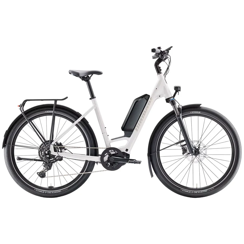 uPRISE Bikes Diamant Zing Trip Core Low-Step 800wh 2025 Electric Hybrid Bike - White | Price match, 365 day return s, 18-Month Warranty, Finance Available & Free UK Delivery