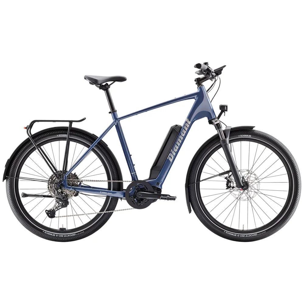 uPRISE Bikes Diamant Zing Trip Plus Step-Over 400wh 2025 Electric Hybrid Bike - Blue | Price match, 365 day return s, 18-Month Warranty, Finance Available & Free UK Delivery
