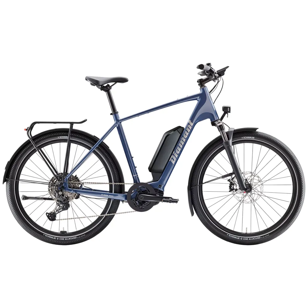uPRISE Bikes Diamant Zing Trip Plus Step-Over 800wh 2025 Electric Hybrid Bike - Blue | Price match, 365 day return s, 18-Month Warranty, Finance Available & Free UK Delivery