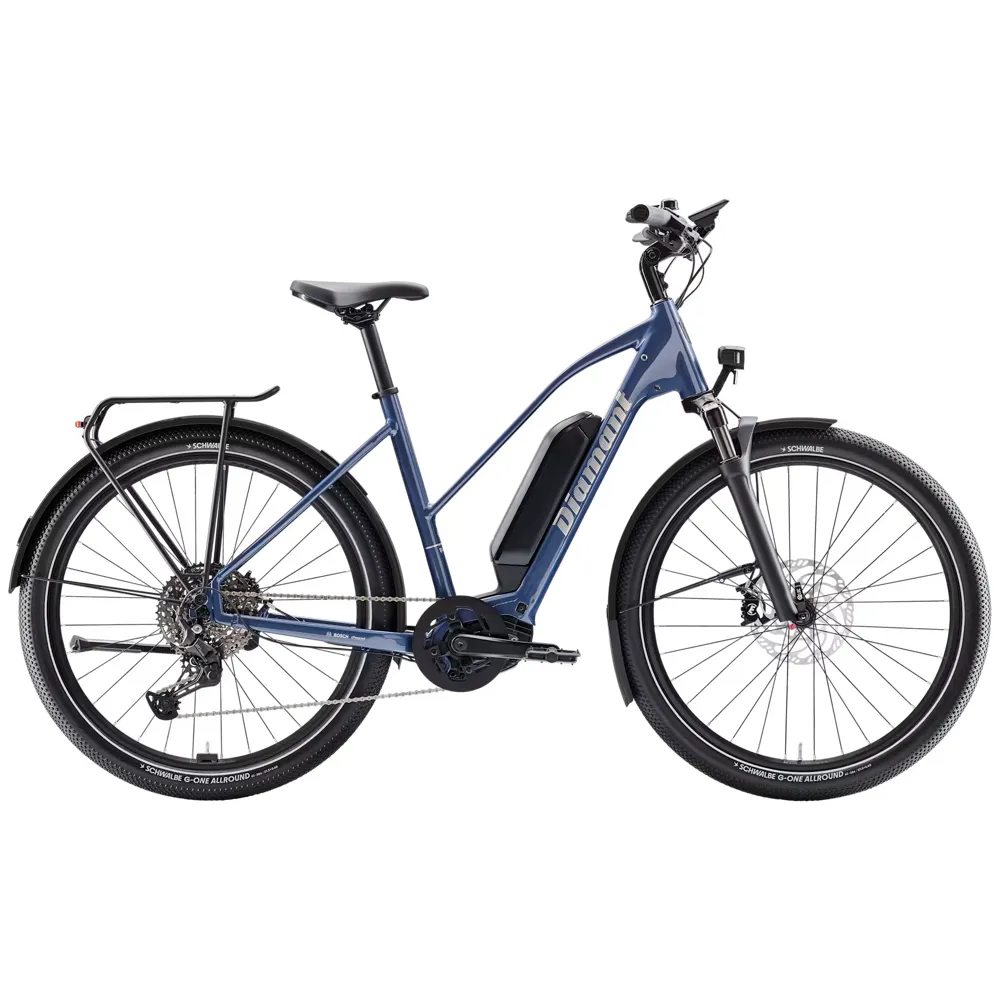 uPRISE Bikes Diamant Zing Trip Plus Mid-Step 545wh 2025 Electric Hybrid Bike - Blue | Price match, 365 day return s, 18-Month Warranty, Finance Available & Free UK Delivery
