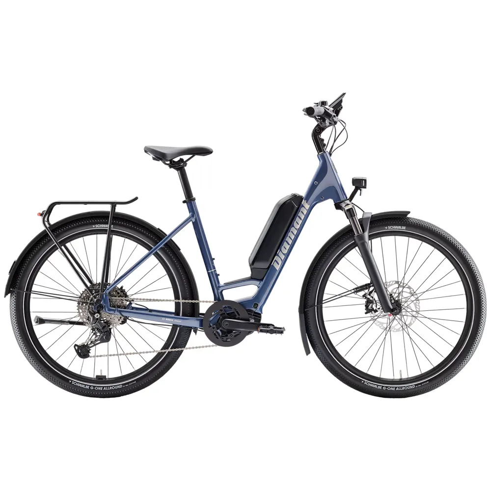 uPRISE Bikes Diamant Zing Trip Plus Low Step 545wh 2025 Electric Hybrid Bike - Blue | Price match, 365 day return s, 18-Month Warranty, Finance Available & Free UK Delivery
