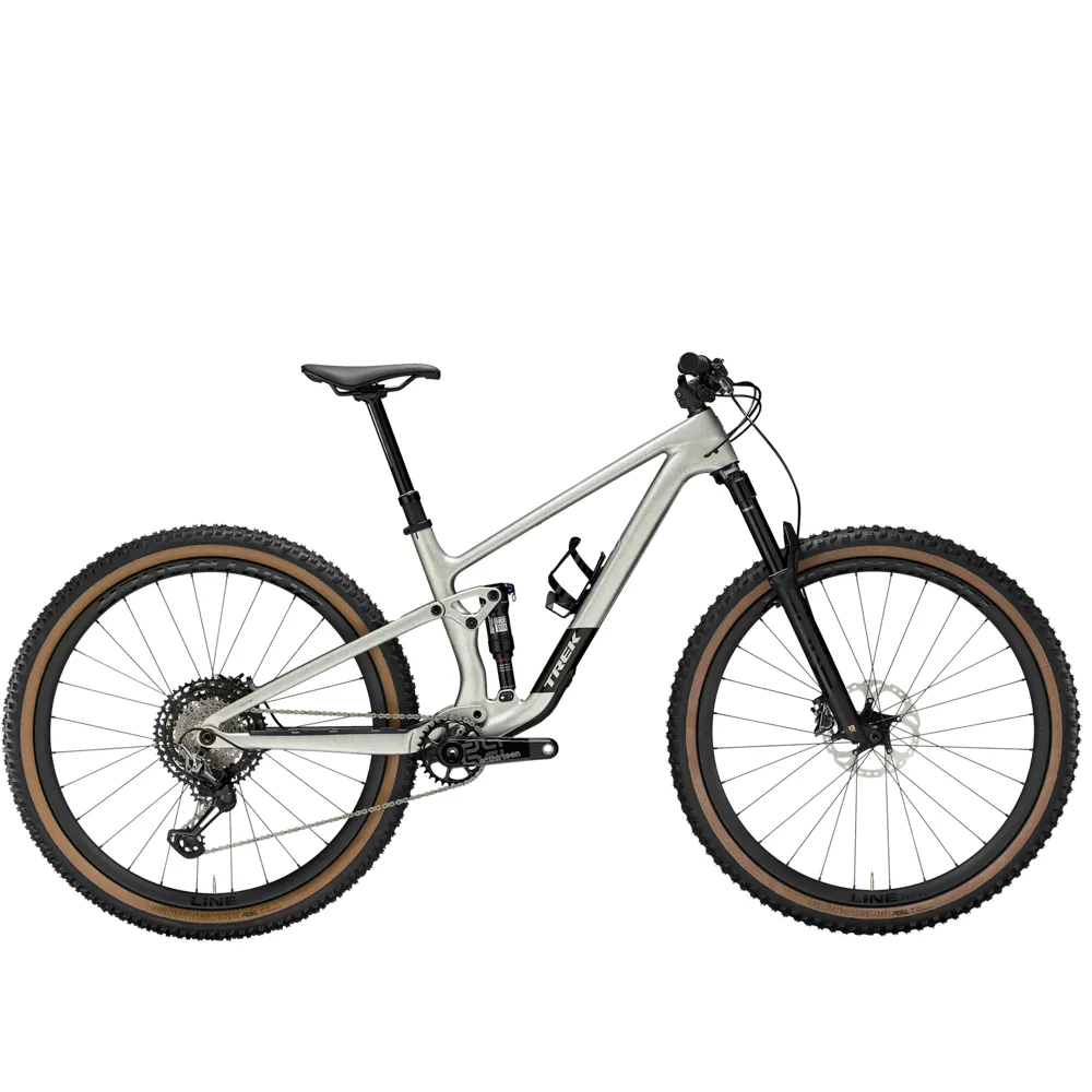 uPRISE Bikes Trek Top Fuel 9.9 XTR Gen 4 2025 Full Suspension MTB - Lunar Silver | Price match, 365 day return s, 18-Month Warranty, Finance Available & Free UK Delivery