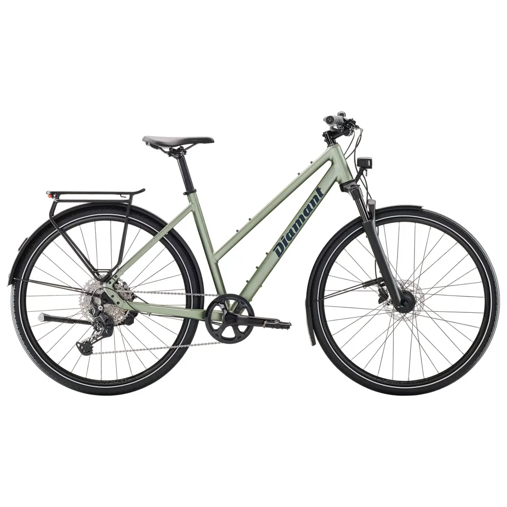 uPRISE Bikes Diamant Mahon Trip Plus Mid-Step 2025 Hybrid Bike - Green | Price match, 365 day return s, 18-Month Warranty, Finance Available & Free UK Delivery