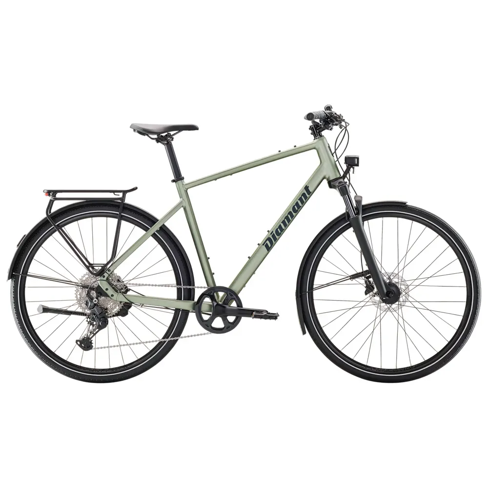 uPRISE Bikes Diamant Mahon Trip Plus Step-Over 2025 Hybrid Bike - Green | Price match, 365 day return s, 18-Month Warranty, Finance Available & Free UK Delivery