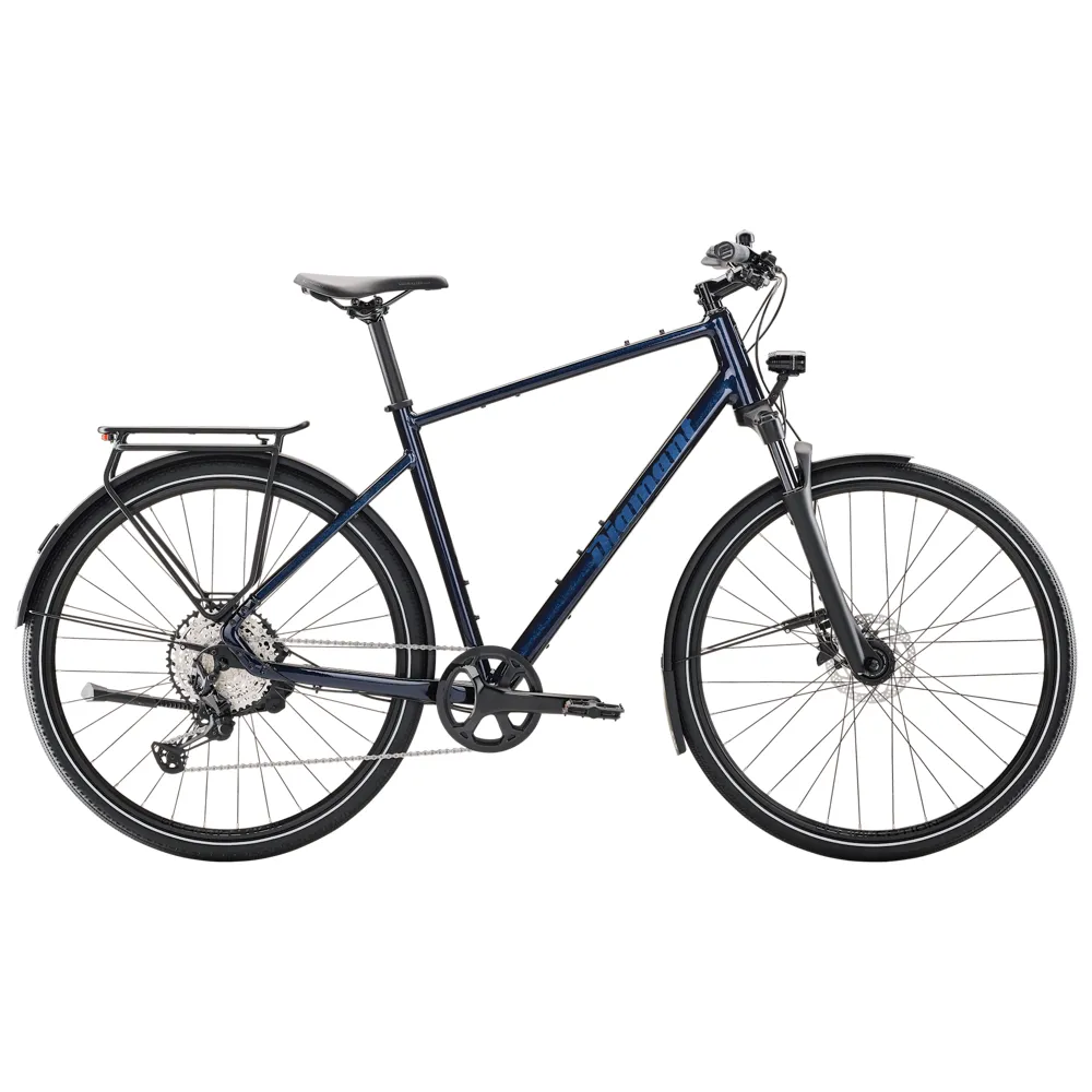uPRISE Bikes Diamant Mahon Trip Pro Step-Over 2025 Hybrid Bike - Blue | Price match, 365 day return s, 18-Month Warranty, Finance Available & Free UK Delivery
