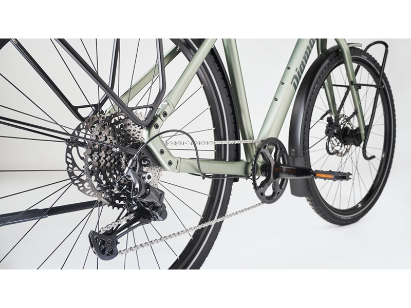 Diamant Mahon World Step-Over 2025 Hybrid Bike - Green-1