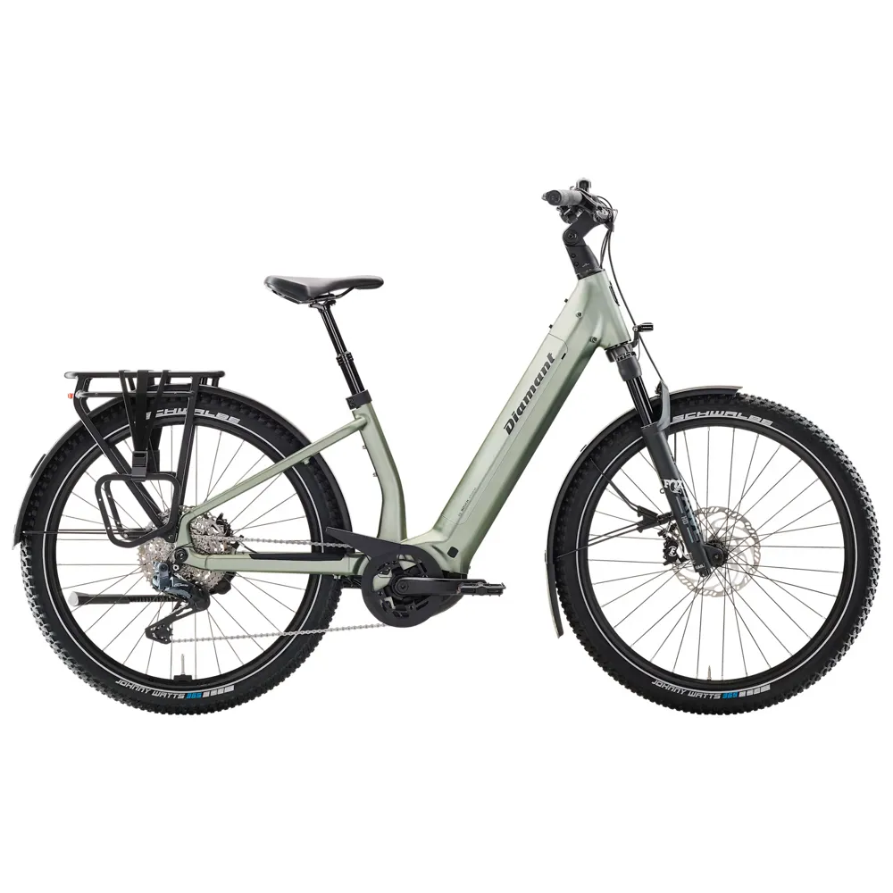 uPRISE Bikes Diamant Suvea Trip Pro Low-Step 600wh 2025 Electric Hybrid Bike - Green | Price match, 365 day return s, 18-Month Warranty, Finance Available & Free UK Delivery