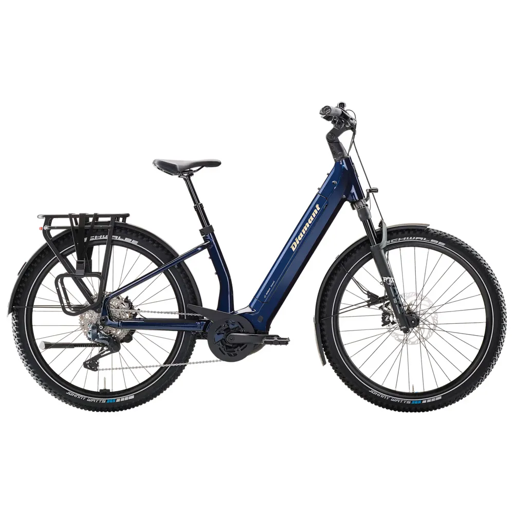 uPRISE Bikes Diamant Suvea Trip Pro Low-Step 800wh 2025 Electric Hybrid Bike - Blue | Price match, 365 day return s, 18-Month Warranty, Finance Available & Free UK Delivery