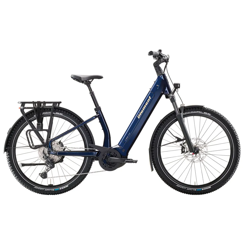 uPRISE Bikes Diamant Suvea Trip Plus Low-Step 600wh 2025 Electric Hybrid Bike -Blue | Price match, 365 day return s, 18-Month Warranty, Finance Available & Free UK Delivery