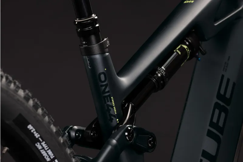 Cube Stereo Hybrid One44 HPC Race 800wh 2027 Electric MTB - Coal/Green-6