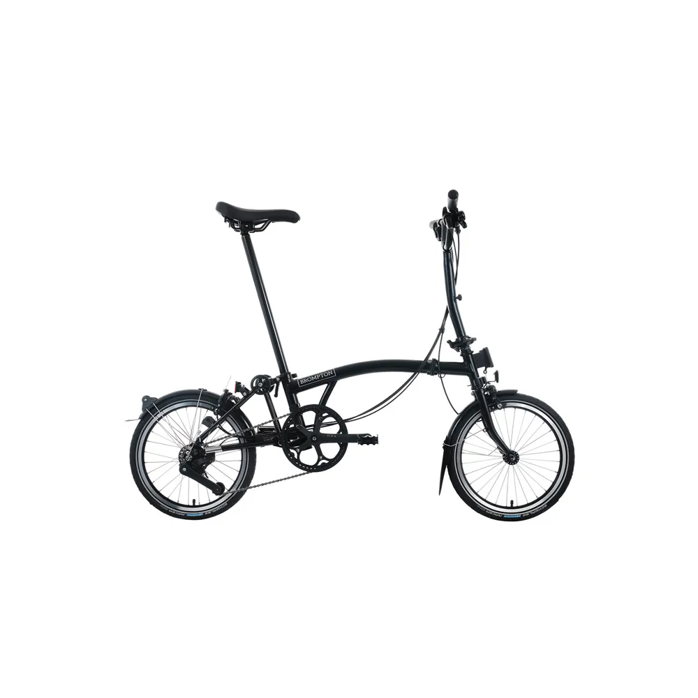 uPRISE Bikes Brompton C Line 12 Speed Mid Bar + Rack 2026 Folding Bike - Matt Black | Price match, 365 day returns, 18-Month Warranty, Finance Available & Free UK Delivery