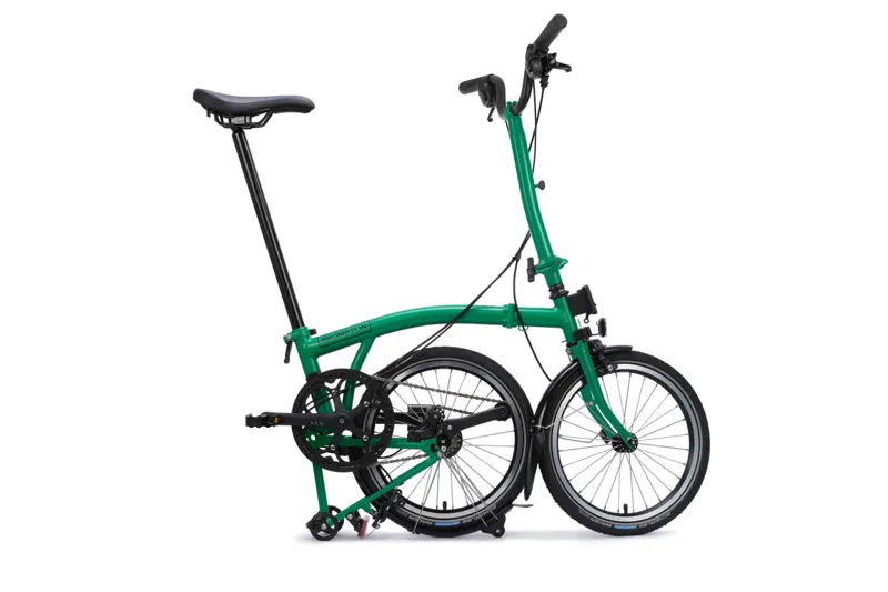Brompton C Line 4 Speed High Bar 2026 Folding Bike - Palm Green-2