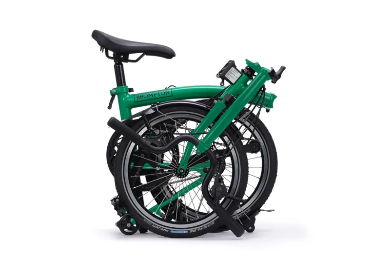 Brompton C Line 4 Speed High Bar 2026 Folding Bike - Palm Green-3