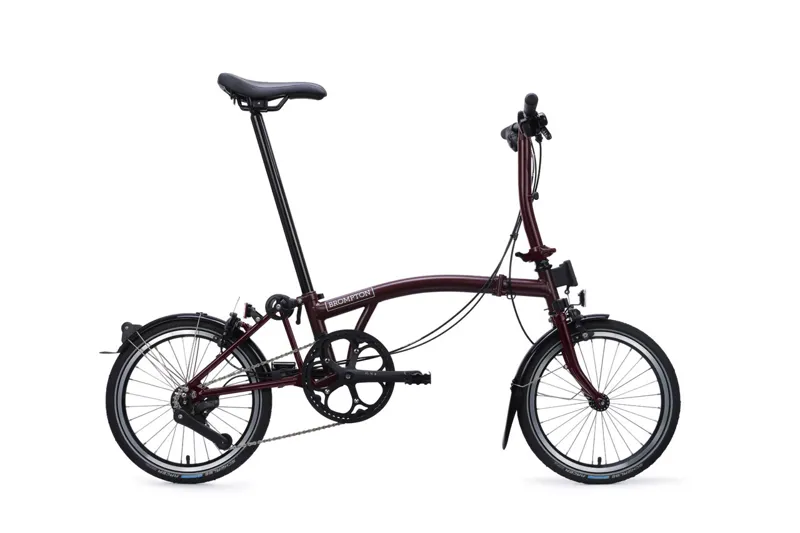 Brompton C Line 4 Speed Low Bar Ext Post 2026 Folding Bike - Plum Red
