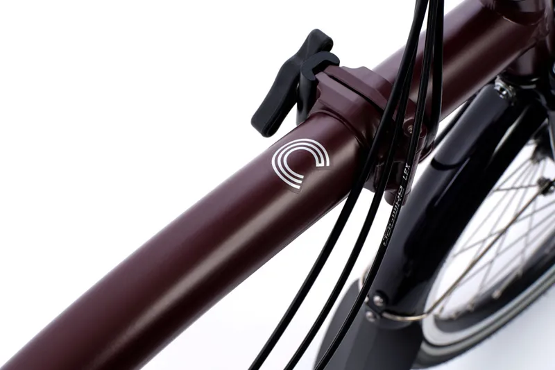 Brompton C Line 4 Speed Low Bar Ext Post 2026 Folding Bike - Plum Red-4