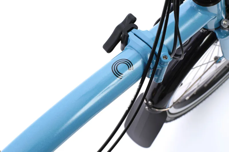 Brompton C Line 4 Speed Mid Bar + Rack 2026 Electric Folding Bike - Cloud Metallic-4