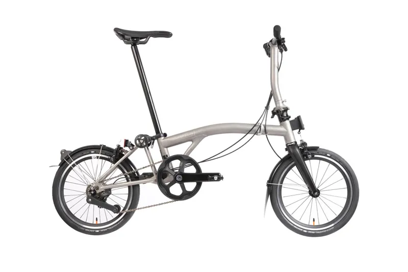 Brompton T Line 12 Speed Low Bar 2026 Folding Bike - Blasted Titanium