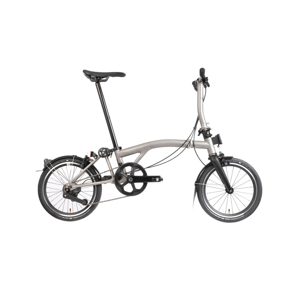 uPRISE Bikes Brompton T Line 12 Speed Low Bar 2026 Folding Bike - Blasted Titanium | Price match, 365 day returns, 18-Month Warranty, Finance Available & Free UK Delivery