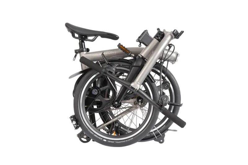 Brompton T Line 12 Speed Low Bar 2026 Folding Bike - Blasted Titanium-2