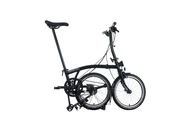 Brompton C Line 4 Speed Low Bar Ext Post 2026 Folding Bike - Matt Black-2