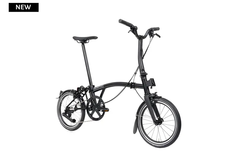 Brompton P line V2 12 Speed Mid Bar 2026 Folding Bike - Matt Black-1