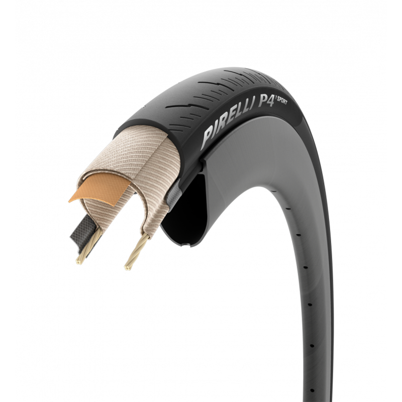 Pirelli P4 Sport Black 700c Clincher Road tyre - Black-3