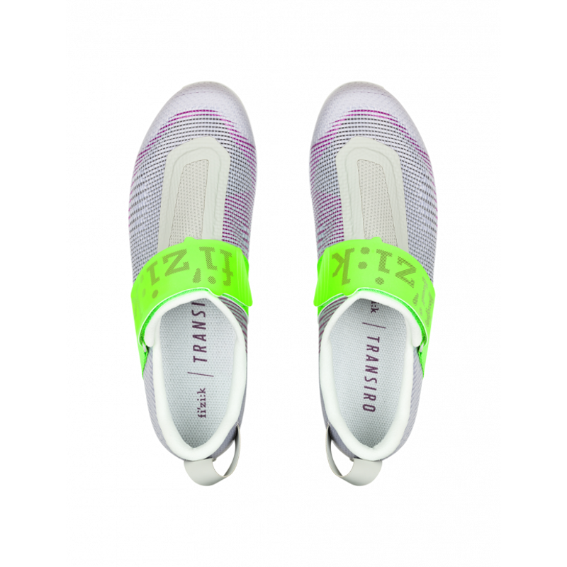 Fizik Transiro Hydra Aeroweave Carbon Triathlon Shoes - Purple/Green-2