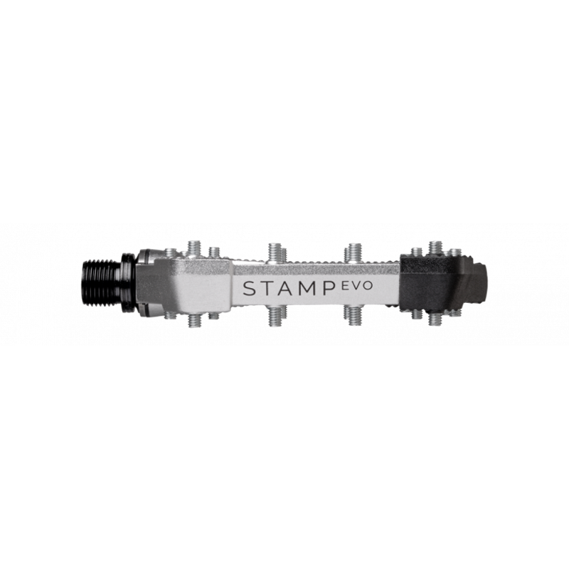 Crank Brothers Stamp EVO Flat MTB Pedals - Silver-1