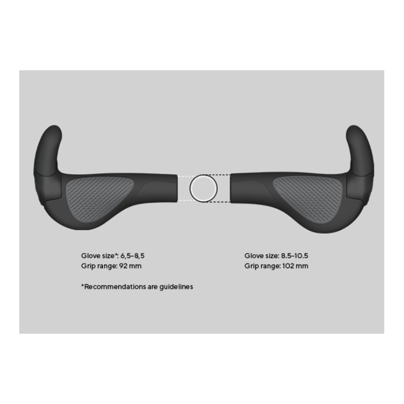 Ergon GP3 Evo Comfort Grips - Black/Grey-3