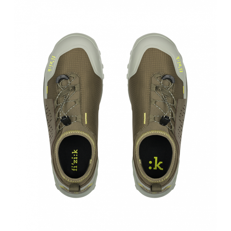 Fizik Ergolace 2 Clip In MTB Shoes - Green/Caramel-2