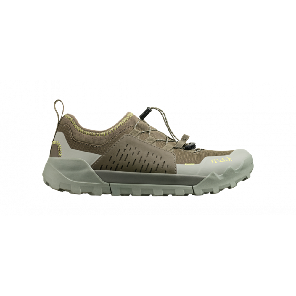 uPRISE Bikes Fizik Ergolace 2 Flat MTB Shoes - Green/Caramel | Price match, 365 day returns, 18-Month Warranty, Finance Available & Free UK Delivery