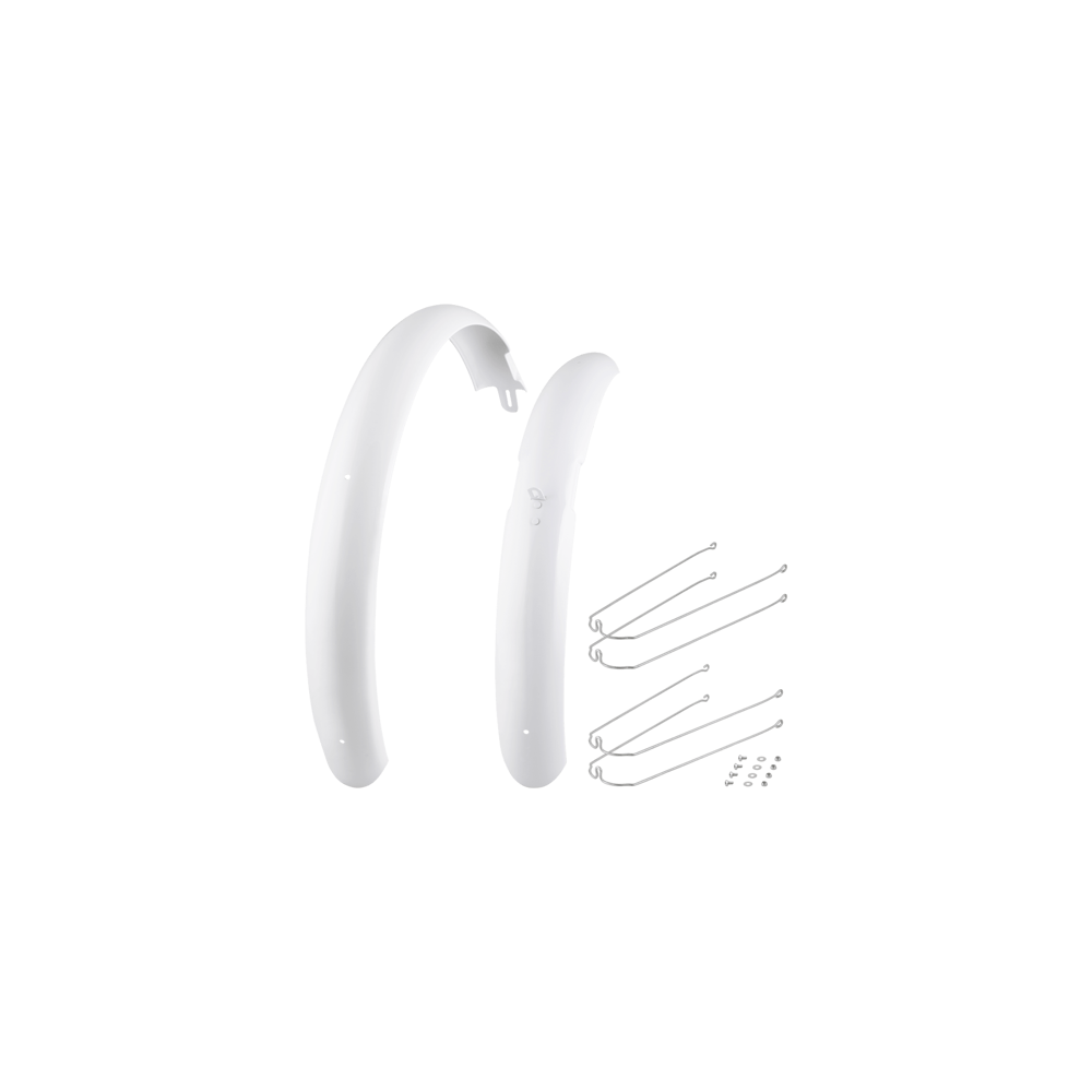 uPRISE Bikes Electra Cruiser Lux 26 Inch Mudguard Set - Gloss White | Price match, 365 day return s, 18-Month Warranty, Finance Available & Free UK Delivery