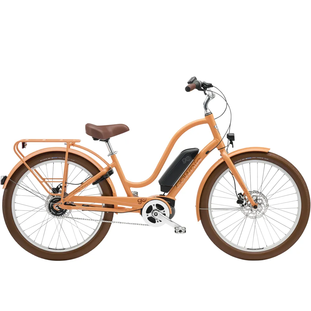 uPRISE Bikes Electra Townie Go 5i EQ Step Thru 2025 Women's Electric Hybrid Bike - Apricot | Price match, 365 day return s, 18-Month Warranty, Finance Available & Free UK Delivery