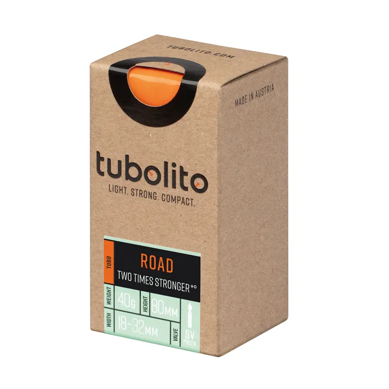 Tubolito Tubo Road 80mm Presta Orange Valve - 700 X 18- 32mm-1